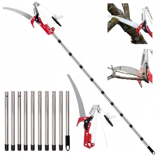 Image of Telescopic Tree Pruner, Tree loppers Long Reach Telescopic 82-402cm, Lightweight Extendable Tree Pruner Branch Cutters, Branch Cutters Pole Saw for Trees Branches Cutting and Fruit Picking