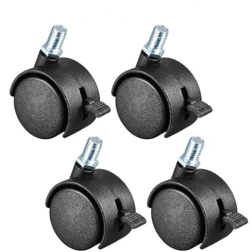 Image of Multibao 4x Pcs 2 Inch Castor Wheel Swivel Caster Threaded Brake M8 x 15mm for Furniture