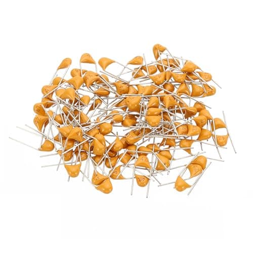 Image of PATIKIL 47pf 50V Ceramic Disc Capacitor, 120 Pcs Ceramic Chip Capacitor Assortment Kit for Power, Yellow