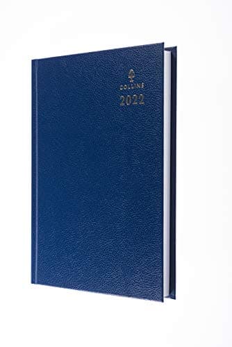 Image of Collins Desk A5 Day to a Page 2022 Diary - Blue