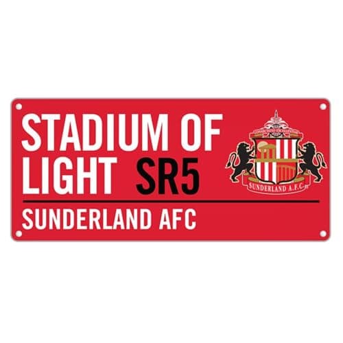 Image of Yelacecca Sunderland Colour Street Sign Official Licensed Football Product Afc Window Street Sign 8X12 Inches