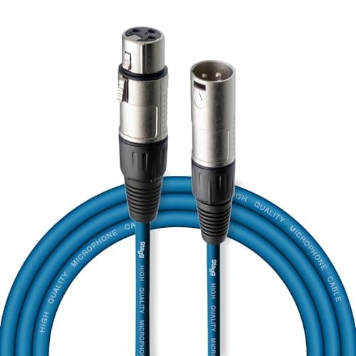 Image of Stagg SMC3 CBL 3 m XLR to XLR Microphone Cable - Blue