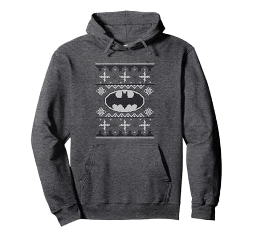 Image of Batman Christmas Sweatshirt Logo Pullover Hoodie