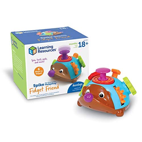 Image of Learning Resources Spike the Fine Motor Hedgehog Fidget Friend, Ages 18 Months+, Toddler Sensory Toy with 6 Fidget Actions, Fine Motor Skills and Travel Play