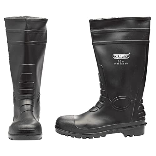 Image of Draper 02698 Safety Wellington Boots to S5 Size 8/42 Black