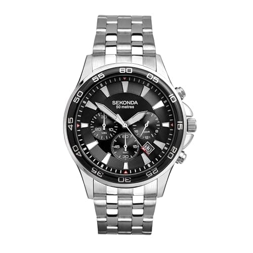 Image of Sekonda Men's Quartz Watch with Chronograph Display and Stainless Steel Bracelet