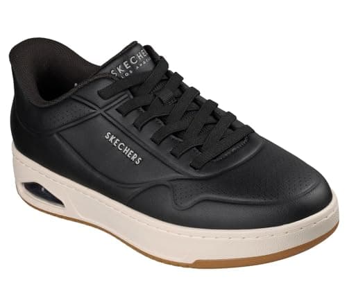 Image of Skechers Men's Uno Ctl Laying Low Sneaker, Black Duraleather/Mesh, 7 UK