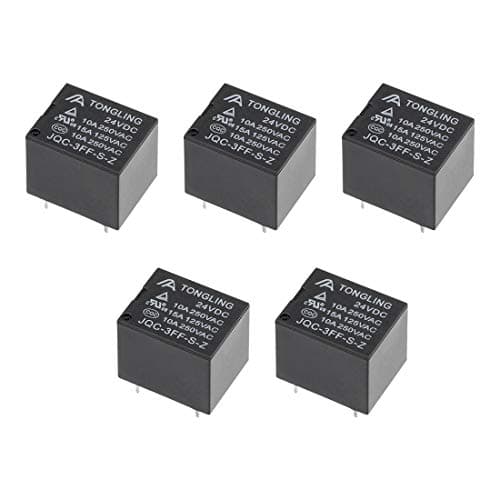 Image of sourcing map 5 Pcs JQC-3FF-S-Z DC 24V Coil SPDT 5 Pin PCB Electromagnetic Power Relay