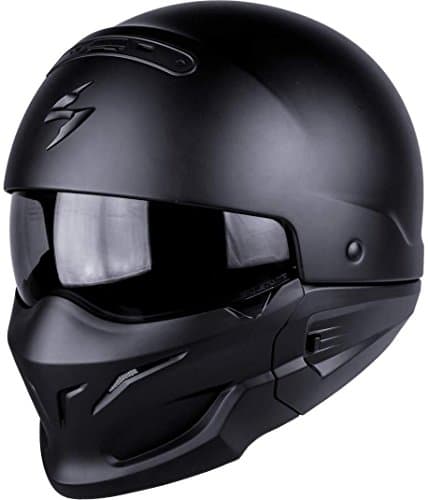 Image of Scorpion EXO COMBAT Matt Motorcycle Helmet, Black, Size XL