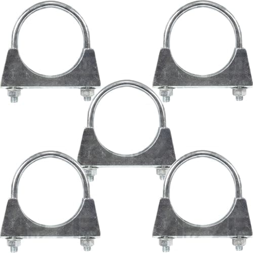 Image of 5x Exhaust Silencer Pipe Clamp 83mm Replacement for Case IH Massey Ferguson Ford Tractor