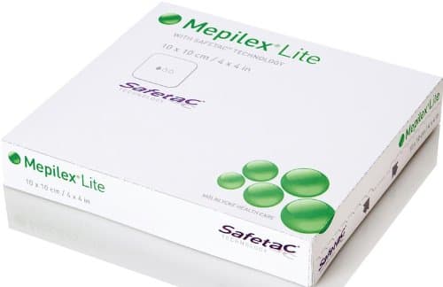 Image of MEPILEX LITE SOFT SILICONE DRESSING ABSORBENT 5PCS - 10 X 10CM