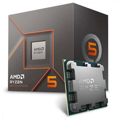 Image of AMD Ryzen 5 8400F processor (6 Core/12 threads, 65W TDP, AM5 Socket, 22MB Cache, up to 4.7GHz max boost frequency, with wraith stealth cooler)