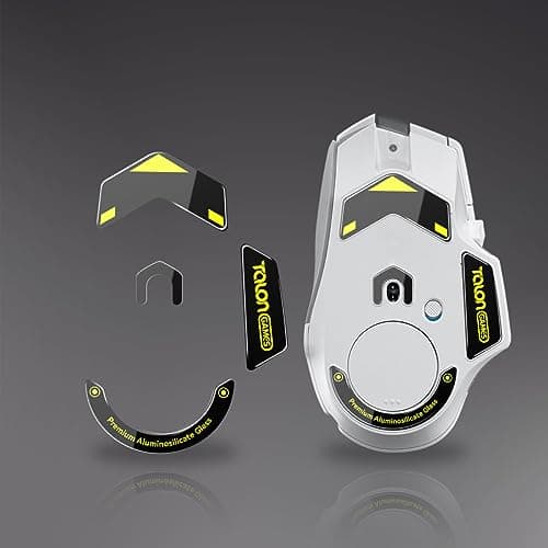 Image of TALONGAMES Glass Mouse Feet Skates Compatible with Logitech G502 X Wired / G502 X Wireless Gaming Mouse Feet Replacement, Curved Edges, Ultra Strong Glass, Super Smooth Fast-Glide Sole, Durable
