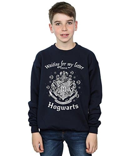 Image of Harry Potter Boys Hogwarts Waiting For My Letter Sweatshirt Navy Blue 12-13 years