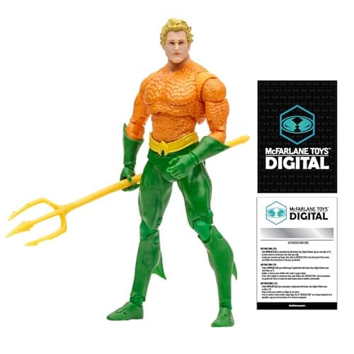 Image of McFarlane Toys DC Direct Aquaman (DC Classic) 7" Inch Action Figure with Digital Collectible – Highly Detailed Collectible Figure – Ideal for Fans and Collectors