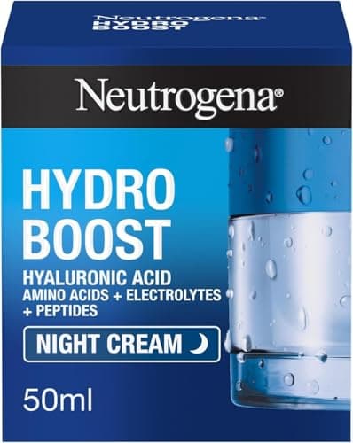 Image of Neutrogena Hydro Boost Night Face Cream (1x 50ml), Night Cream with Hyaluronic Acid, Advanced Hydration for 72 Hours, Suitable for All Skin Types Including Sensitive
