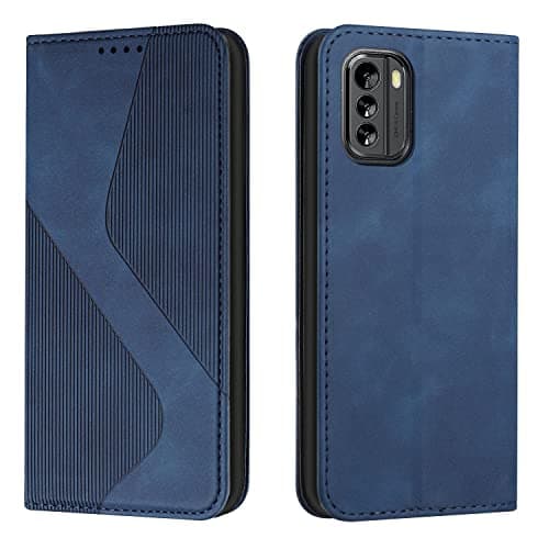 Image of Mo-Somnus Compatible with Nokia G60 5G, Shockproof Wallet Case PU Leather with Card Holder Folding Stand Magnetic Protect Flip Cover Nokia G60 5G Phone Cases (Blue)