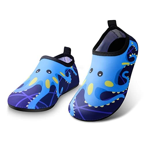 Image of Kids Water Shoes Toddlers Swim Beach Shoes, Infant Wet Swimming Pool Shoes for Boys Girls Baby Holiday Essentials Non-Slip Quick Dry Aqua Socks, Soft Skin Barefoot for Garden Sea Waliking Wetsuit