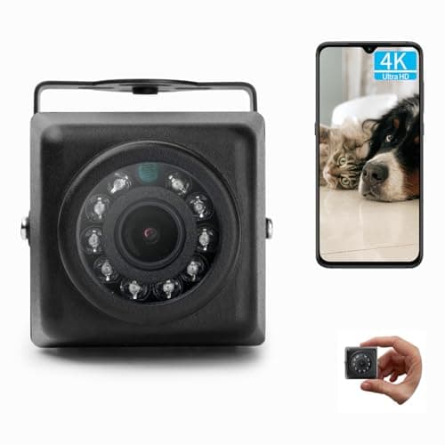Image of REVODATA 5MP Mini POE IP Camera, Outdoor IP65 Waterproof, Ultra HD 2880 x 1620, 940nm IR Night Vision, 3.6mm Lens 75°FOV, Motion Detection, APP/NVR/PC Connect (I704-3-P-TS Metal)