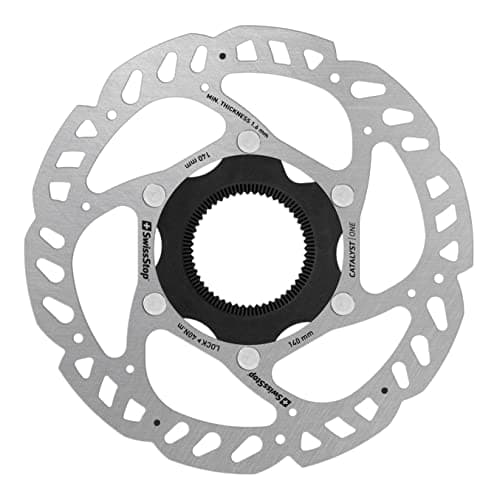 Image of SwissStop Catalyst One Centre Lock Disc Brake Rotor 140mm diameter, Silver