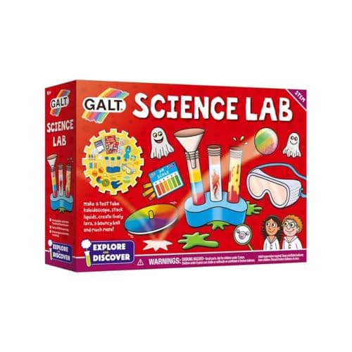 Image of Galt Science Lab - Explore and Discover Science Kit for Kids, Childrens Craft Set - 20 Fun STEM Science Experiments and Guide Book - Make a Kaleidoscope, Lava, Bouncy Ball and More - For Ages 6 Plus