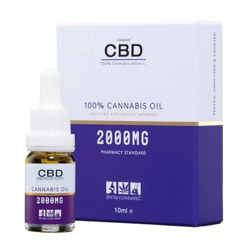 Image of Canabidol - Refined CBD Oil, Pharmacy Range, 2000 mg, 10 ml Dropper Bottle, 99.8% Cannabis, Natural Terpenes and Containing 100s of Cannabis Derived Phytochemicals