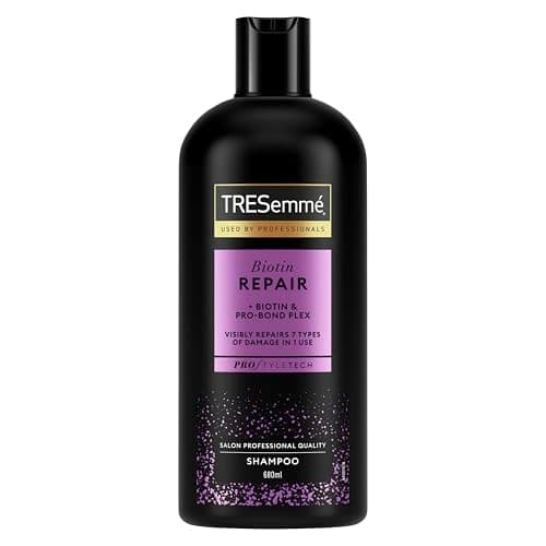 Image of TRESemme Biotin Repair Shampoo visibly repairs 7 types of damage in 1 use for dry, damaged hair 6x 680 ml
