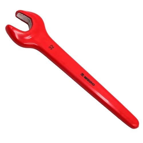 Image of WEDO Open Ended Spanner with Insulated Handle,24mm Single End Spanner,Electricians Safety Wrench
