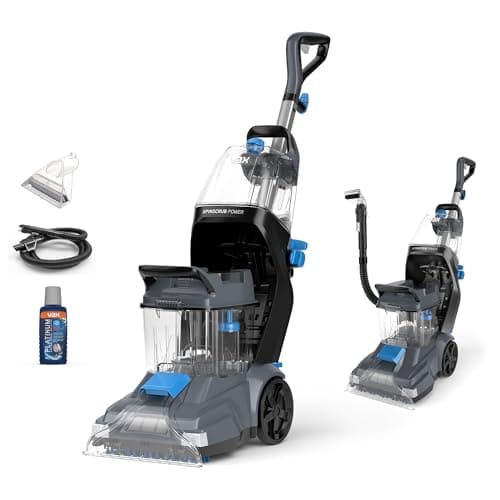 Image of Vax SpinScrub Power Carpet Cleaner, Carpet Cleaning Machine, Stain Remover, 6 Year Guarantee, XL Capacity, Quick Dry Time, Deep Clean, Grey/Navy Blue, CDCW-SSXS