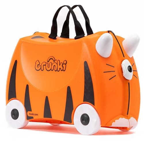 Image of Trunki Children’s Ride-On Suitcase and Kid's Hand Luggage | Perfect Toy Gift for Toddler Boys & Girls: Tipu Tiger (Orange)