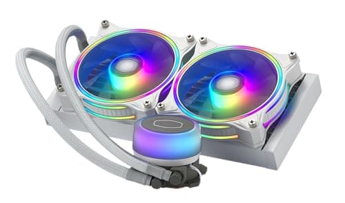 Image of Cooler Master MasterLiquid ML240 Illusion White Edition CPU Liquid Cooler - AIO Water Cooling System, 2 x 120mm ARGB Halo Fans, 240mm Radiator, ARGB Controller Included - AMD and Intel Compatible