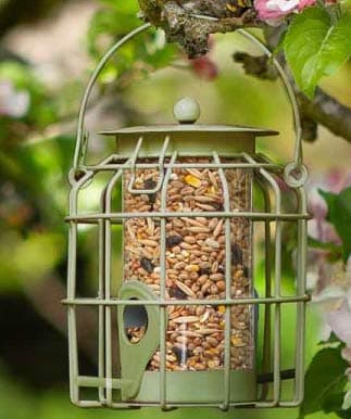 Image of Garden Mile Bird Feeder, Squirrel Proof Cage, Ideal for Wild Bird Food Seeds, Nuts or Fat Balls Outdoor Garden Bird Squirrel Guard Feeder Hanging Wildlife (Smaller Bird Feeder for Seeds)