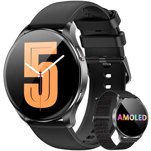 Image of Blackview Smart Watch for Men Women Answer/Make Call, 1.43" AMOLED Ultra-HD Screen Fitness Watch with Heart Rate/Sleep/SpO2/Stress Monitor, 110+Sports IP68 Waterproof Activity Tracker for iOS Android