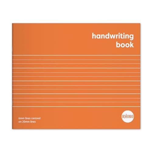 Image of Rhino Handwriting Book (6.5 x 8), 6mm Grey Lines + 20mm Red Lines, 32-Page / 1-Pack - Wide-Lined Handwriting Exercise Book for Schools