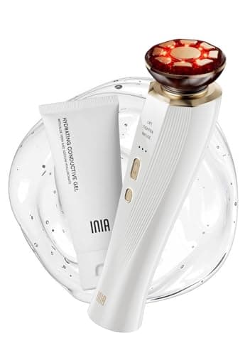 Image of INIA Micro-Current Facial Lift Device 3-in-1 Red Light Therapy for Face and Neck, Skin Tightening and Rejuvenation Device True Beauty Glow Facial Massager, Effective Wrinkle and Puffiness Reduction