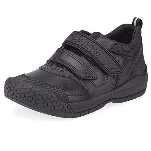 Image of Start-rite Strike Kids Shoes, Black Leather Boys School Shoes Sizes S7-L4 (10.5 UK Child)