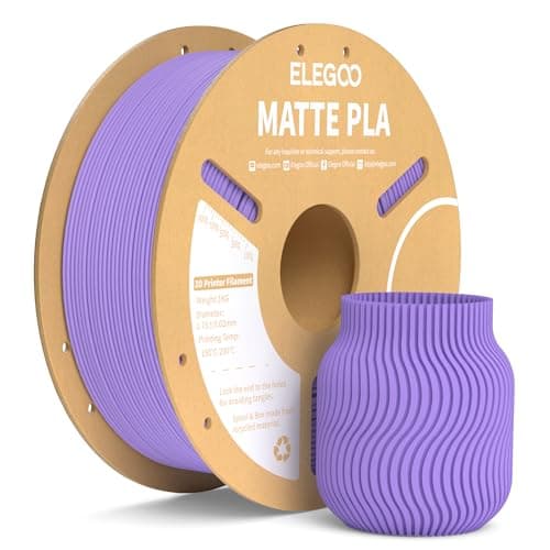 Image of ELEGOO Matte PLA Filament Lavender Purple 1KG, 1.75mm 3D Printer Filament Dimensional Accuracy +/- 0.02mm, 1kg Carboard Spool (2.2lbs) Fits for Most FDM 3D Printers