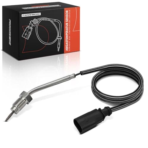Image of Frankberg Exhaust Gas Temperature Sensor EGT Sensor before exhaust turbocharger Compatible with Polo 6C1 6R1 Fabia II 542 Ibiza IV 6J5 6P1 Ibiza IV Sportcoupe 6J1 6P5 Replace# 03L906088BK
