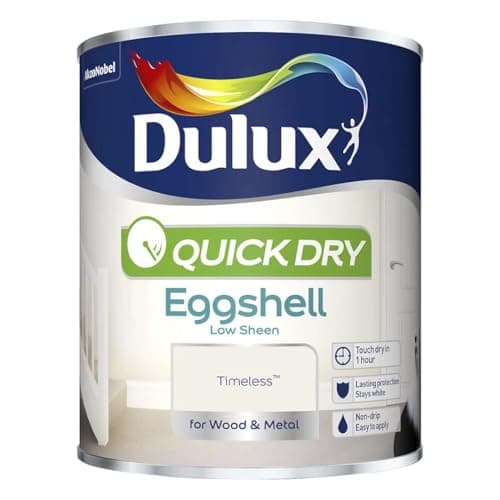 Image of DRW Timeless Quick Drying Eggshell Paint 750ml | Interior Wood and Metal Paint | Durable Low Sheen Finish | Fast Drying Trim Paint for Doors Skirting Boards and Furniture