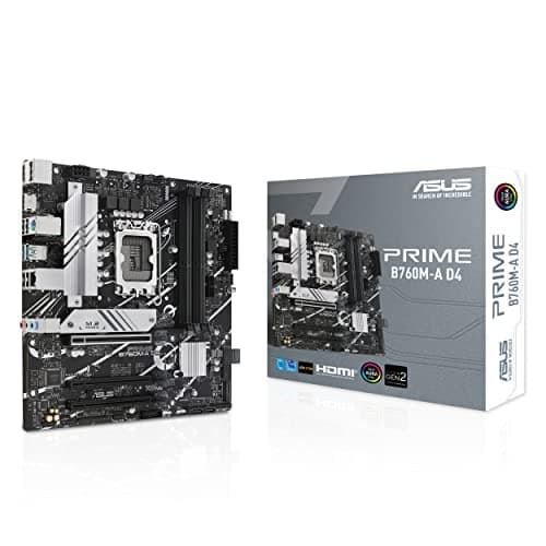 Image of ASUS Prime B760M-A D4-CSM Business Motherboard Socket Intel LGA 1700 (Intel B760, mATX, DDR4 Memory, 2x PCIe 4.0 M.2, Aura Sync)