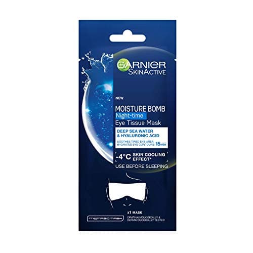 Image of Garnier Moisture Bomb Night-Time Eye Sheet Mask Deep Sea Water and Hyaluronic Acid 6g