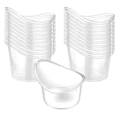 Image of 5ml Eye Wash Cup Single Use, Saline Eye Wash Pods for Dry Eyes, Plastic Measuring Cup Eyeball Washer Kit for Flushing Dust Makeup, Irritant Relaxing, Home Travel Use (Transparent,50pcs)