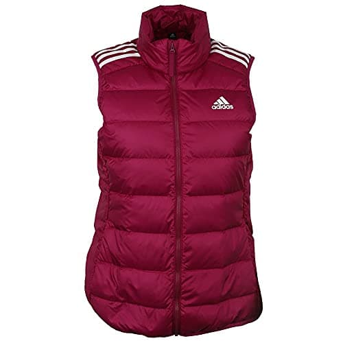 Image of Adidas Womens Essential Down Vest Power Berry Size Small