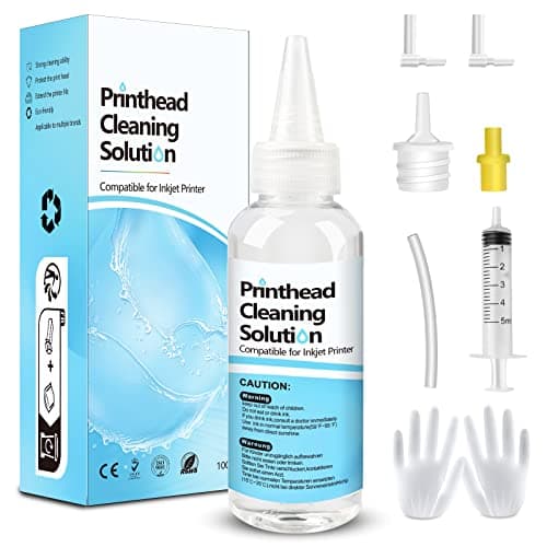 Image of Printhead Cleaning Kits Inkjet Printers, Printer Cleaning Kit for Epson Ecotank Printers, Printer Cleaner Kit for HP, Inkjet Printers Head Cleaning Solution for Canon Pixma Print Head Liquid Nozzles