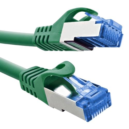 Image of InLine Patch Cable, Cat.6A, S/FTP, TPE (LSZH), CCA, PoE, LAN, Ethernet, Network Cable, RJ45 Gigabit, Green, 1.5 m, 72614G