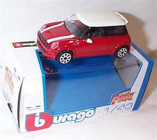 Image of Corgi Burago Street fire MINI C00PER Red & White car 1:43 scale Diecast model