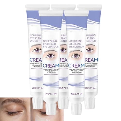 Image of Hydrating Brightening Moisturizing Vitamin C Eye Cream, Brightens Smooths Firmer Looking Eye Area, Firming Lifting Treatment Under Eye Upper Eyelid Cream Reduces Puffiness Appearance (5pcs)