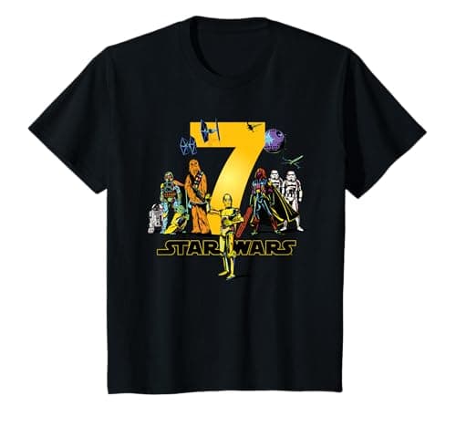 Image of Star Wars Classic Characters Seventh Birthday 7 Years Old T-Shirt