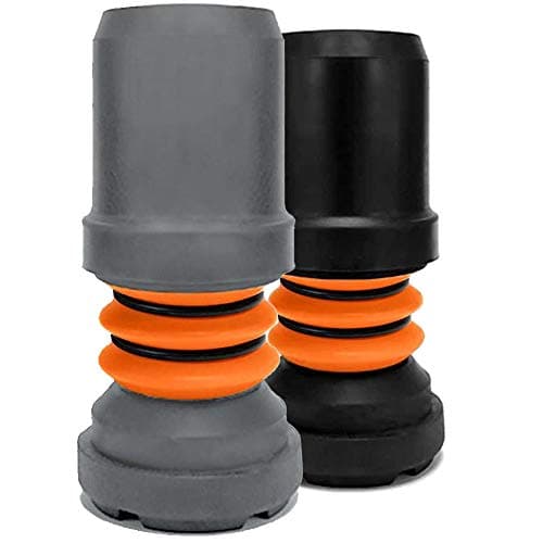 Image of Flexyfoot Shock Absorbing Crutch Ferrule – Choice of Sizes and Colours Available Here – Improves Grip, Improves Safety, Improves Comfort – Grey – 25mm