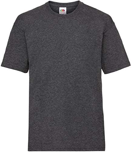 Image of Fruit of the Loom Childrens/Kids Unisex Valueweight Short Sleeve T-Shirt (7-8) (Dark Heather)